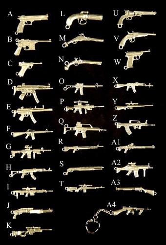 Military miniature gun rifle - miniature, gun/