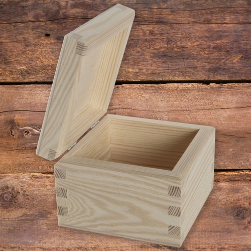 Wooden box with - box, clasp