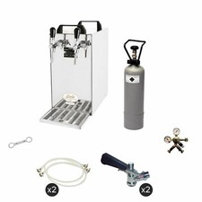 Complete set - beer dispenser - Kontakt 40 2-line dry cooler, flow cooler 50 lit