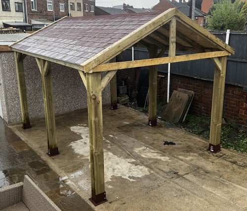 Wooden apex pergola gazebo - pergola,