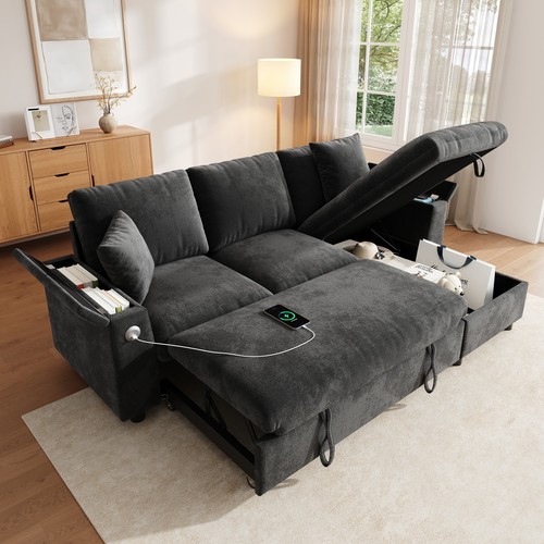 Corner sofa bed - bed, storage