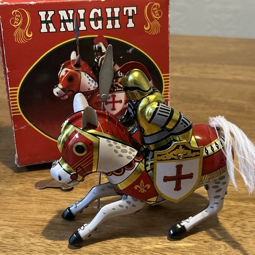 Vintage knight riding horse - vintage,