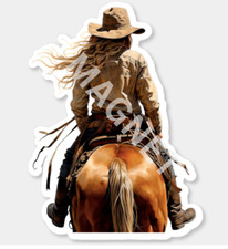 Large Western Equestrian Car or Fridge or Trailer Magnet