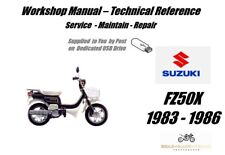 Suzuki FZ50X FZ50 X FZ 50 X  Service Repair Workshop Manual USB 1983 - 1986