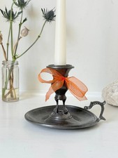 Vintage Pewter Chamberstick