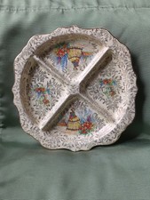 Vintage Empire Shelton Ivory 239 Crinoline Lady Divided  Dish,  21x 2cm