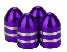 Metallic PURPLE Metal Steel Dust Valve Wheel Tyre Caps (DC6) fits Classic (B)