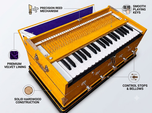 Double bellows harmonium - double, 39