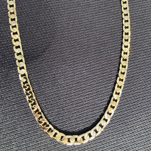 Gold chain square cuban link - gold,