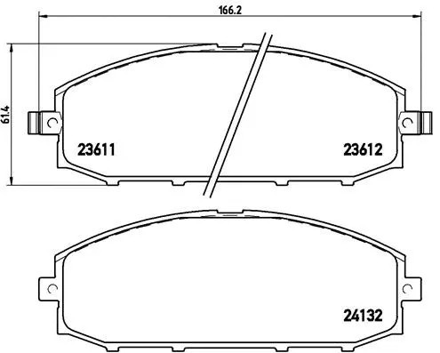 Front brake pad set disc - front,
