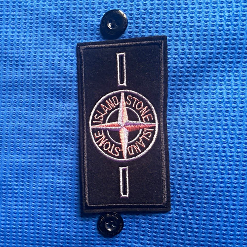 Stone island black embroidered - island,