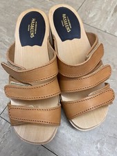 Swedish Hasbeens EU 36/ Uk 3 Shoes Sandals Clogs Natural Leather