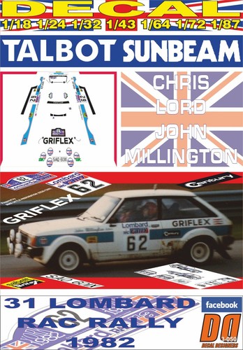 Decal talbot sunbeam - decal, lotus