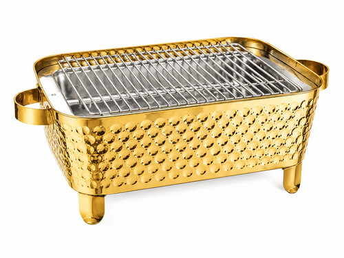 Gold silver charcoal bbq - &,