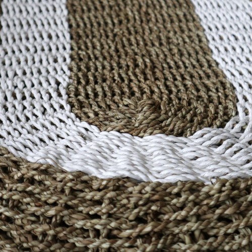 Oval seagrass white tan - seagrass, &