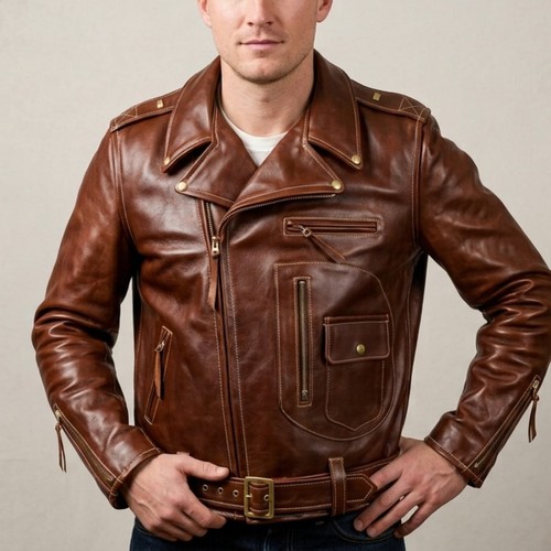Handmade vintage brown leather - handmade,