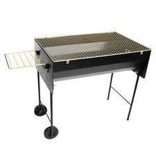Charcoal Barbecue Half Barrel BBQ Wheels Outdoor Garden Patio Large Grill Braai