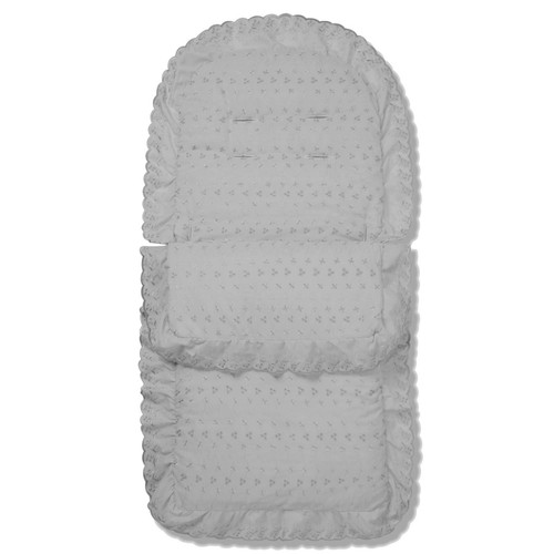Broderie anglaise footmuff - footmuff, /