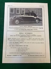 LANCIA APRILIA CABRIOLET 1939 1953 ADVERT A4 FILE A