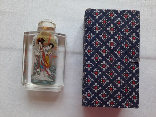 Oriental reverse painted