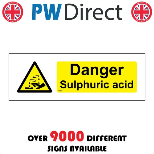 Sign danger sulphuric - danger,