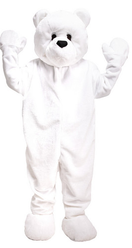 Polar bear christmas mascot - christmas,