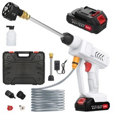 Housiwill Cordless Pressure Washer, 6-in-1 Nozzle Portable Battery Powered Press