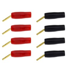 8PCS 2mm Pin Copper Banana Plug Audio Speaker Wire Jack Cable Connector