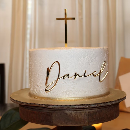 Acrylic cake topper charm - cake,