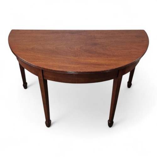 Victorian mahogany demi lune - victorian,
