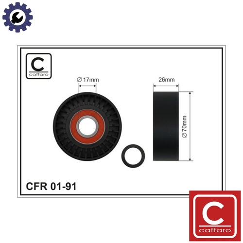 Tensioner pulley vribbed - vribbed, belt