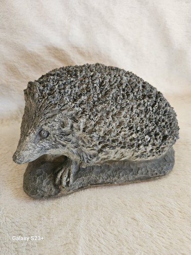 Vtg cast stone hedgehog - cast,