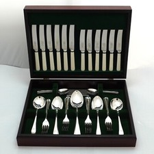 OLD ENGLISH Design George Butler Silver Service 44 Piece Canteen of Cutlery Set