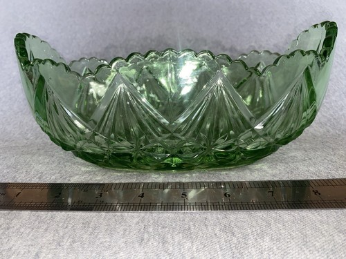 Vintage green glass chunky - glass,