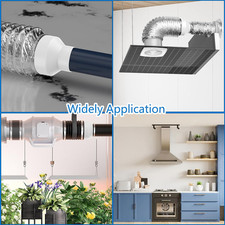 Hon&Guan Ducting Reducer 150Mm to 100Mm, 6 to 4 Inch Extractor Fan Reducer Circ