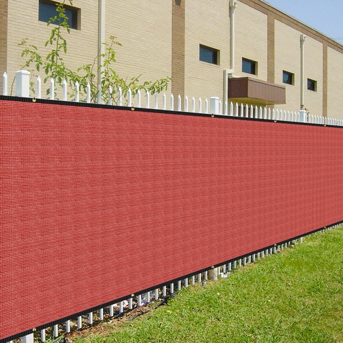 Red privacy fence screen - red,
