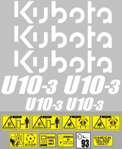 Decal sticker set kubota - decal, set.
