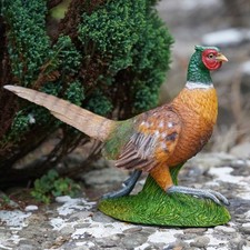 Pheasant Resin Sculpture Home Garden British Game Bird Statue Outdoor Ornament