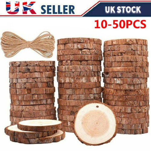 50x wood slices round discs - 10-50x,