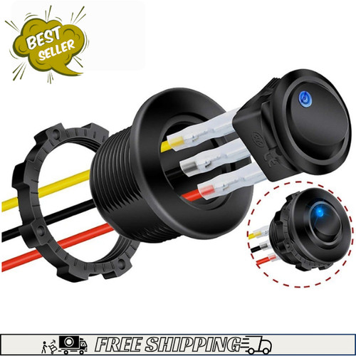 12v off round - 12v, waterproof