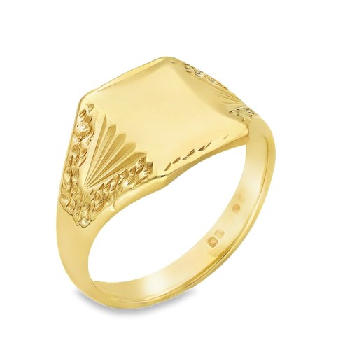 9ct yellow gold rectangular - 9ct,