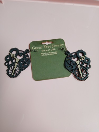 Goth steampunk green tree - steampunk,
