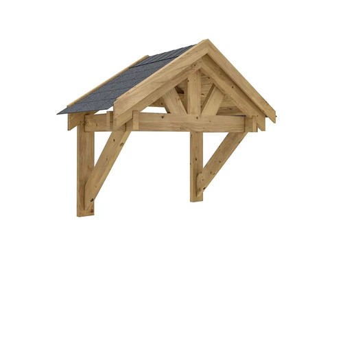 Wooden porch canopy - wooden,