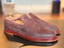 Viberg Tobacco Waxed Suede