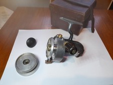 Vintage Hardy Altex No.2 Mk5 spinning reel (1950s) inc spare spool & leather box