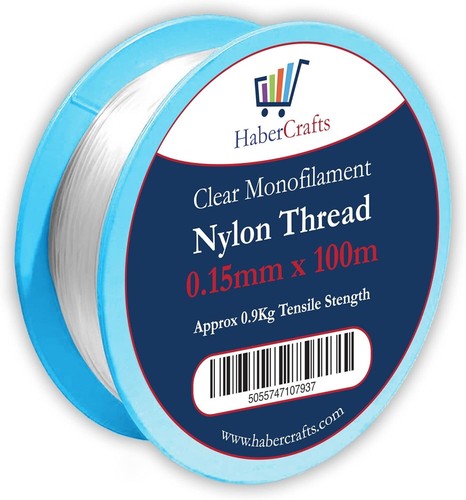 15mm clear nylon thread - 0.15mm,