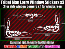 MAN Lorry Window Stickers x3
