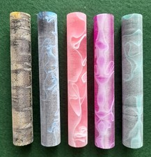 ACRYLIC PEN BLANKS X 5  18mm x 125mm  NO 2  FREE SECOND CLASS POSTAGE