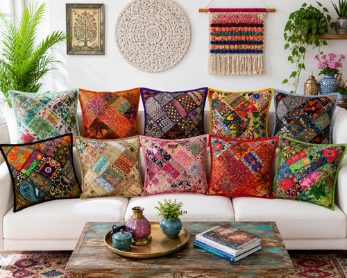 Indian cushion covers pillow - indian,