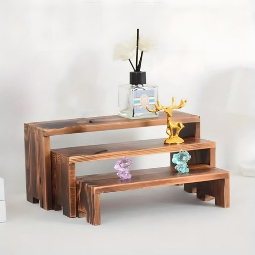 Wood risers display stands - wood, 3